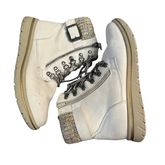 CLIFFS BY WHITE MOUNTAIN Women's Hearty Combat Boot Size 9M In Winter White - Picture 3 of 7